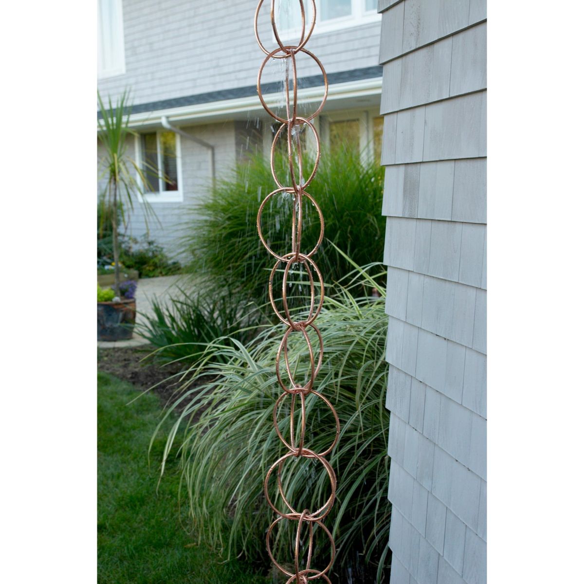 Double Link Polished Copper Rain Chain 8.5 ft.